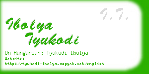 ibolya tyukodi business card